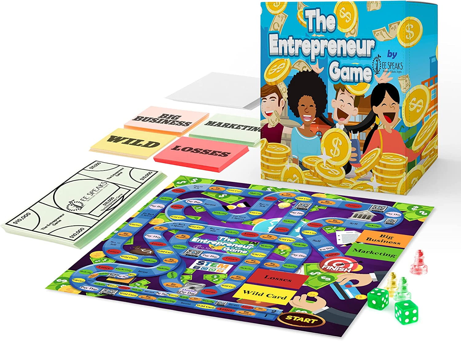 Board Game- The Entrepreneur Game- Award Winning STEM-Accredited Business Finance Board Game for Entrepreneurship- 2-6 Players Learn How to Create Grow and Expand Your Idea Into an Empire…