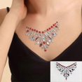 thumbnail image 4 of 1pc Rhinestone Chest Drill Sticker Decorative Body Gem Sticker Butterfly Crystal Tattoo Sticker Party Makeup Sticker, 4 of 4