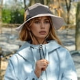 thumbnail image 2 of YAYUBA Summer Sun Wide Brim Cape Hat for Women,Beige, 2 of 3
