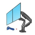 thumbnail image 1 of F160 Gas Spring 360 Degree Desktop 17"-27" Dual Monitor Holder Arm With USB3.0 Monitor Mount Bracket Load 2-9kg Each ,Easy to Use, 1 of 7