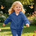 thumbnail image 2 of Curuila Child Girls Sun Jacket Long Sleeve Solid Color Hooded Zip Up Coat For Girls Summer Lightweight Comfortable Outerwear Size 6-7 Years, 2 of 6
