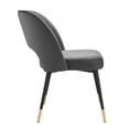thumbnail image 4 of Modway Arise Vintage French Performance Velvet Dining Side Chair in Natural Maroon, 4 of 9