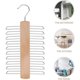 thumbnail image 4 of Juego de 2 ganchos para corbatas, colgadores para corbatas, colgadores para corbatas de madera, bufandas, cinturones, corbatas y accesorios (1 pieza blanco, 1 pieza de madera), 4 of 4