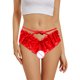 thumbnail image 5 of Gibobby Paquete de Tanga para dama Bragas abiertas huecas sexy para mujer Bragas de encaje Bragas triangulares lindas de cintura(Rojo,Talla única), 5 of 5