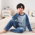 thumbnail image 3 of Pijamas de invierno de manga larga para bebés, ropa de dormir para niños, conjuntos de pijamas de lana para adolescentes, 6, 8, 10, 12, 15 años, 3 of 5