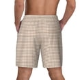 thumbnail image 4 of Uemuo Brown Gingham Pattern Mens Swim Trunks Quick Dry Board Shorts with Mesh Lining, Stretch Beach Shorts Quick Dry No-Chafing Board Shorts-Large, 4 of 9