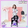 thumbnail image 5 of Kids Carry on Luggage Sets for Girls Rolling Small Suitcases with Wheels Travel Essentials for Kids with Travel Pillow 16 Inch Purple Cat, 5 of 6