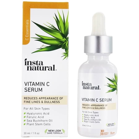 InstaNatural Vitamin C Serum with Hyaluronic Acid for All Skin Types, 1 Oz