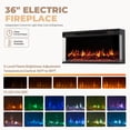thumbnail image 5 of BaPiPro 98" Farmhouse TV Stand with Fireplace, Bookshelf, Entertainment Center for 75" TVs with Storage, Large Wall Unit Media Console for Living Room, White, 5 of 7