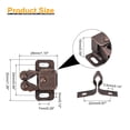 thumbnail image 2 of Uxcell 24 Set Double Roller Catch Cabinet Latch for Cupboard Closet Door, Retro Copper, 2 of 6