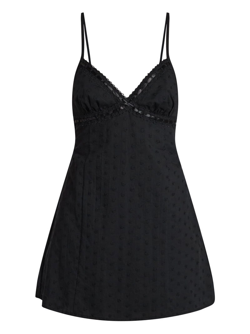 No Boundaries Cotton A Line Mini Dress, Women's Xxs-xxl, Black