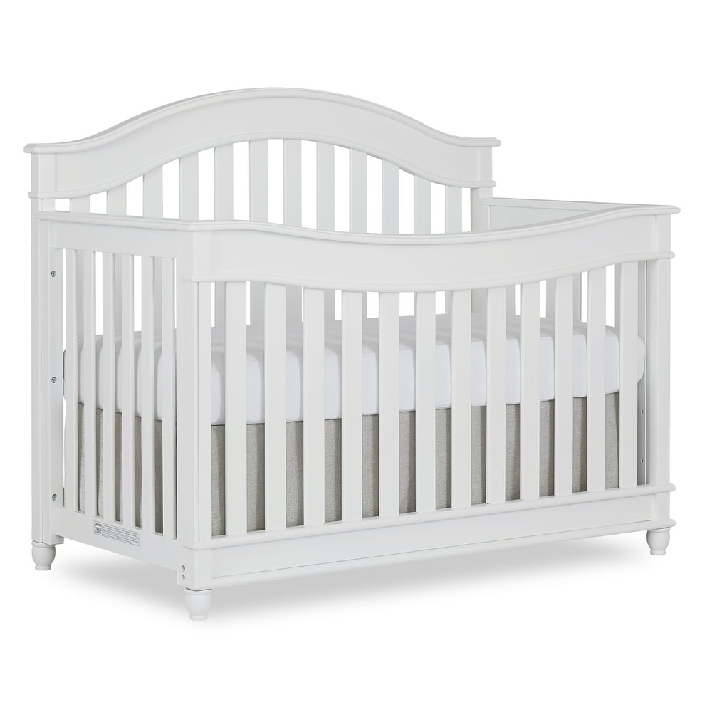 Evolur Hampton 5 in 1 LifeStyle Convertible Crib, White