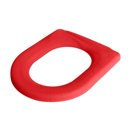 O-Type Toilet Seat Cushion Soft Fabric Toilet Seat Cover Durable and Easy to Clean Household Merchandises Red