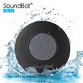 thumbnail image 3 of Soundbot SB510 HD Altavoz de ducha Bluetooth resistente al agua, altavoz portátil manos libres con micrófono incorporado, 6 horas de reproducción, botones de control y ventosa dedicada para duchas (ne, 3 of 5