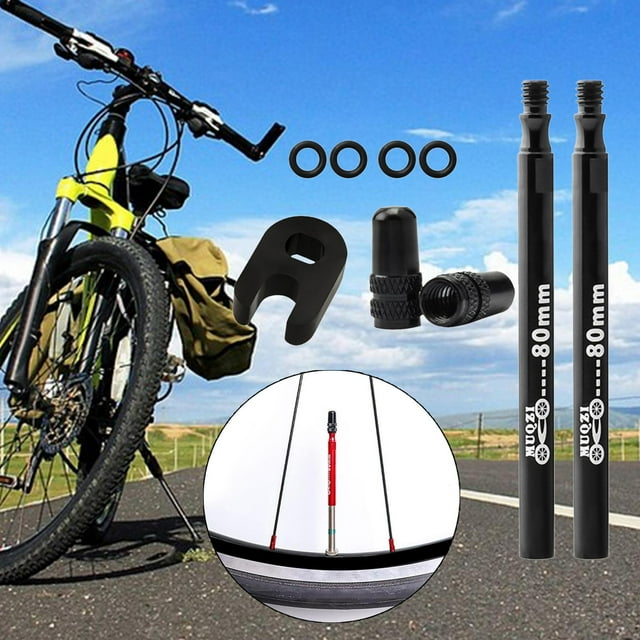 Extensor de Válvula Presta Macarena 80mm 2pcs Negro