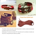 thumbnail image 3 of Ounissouiy Cordones de gamuza sintética, encaje de cuero, accesorios para hacer joyas, artesanía, multicolor, tejido, hecho a mano, , collar Artesanía café rojo, 3 of 6