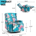thumbnail image 4 of DREAMSIDEA Recliner Swivel Glider Rocker Nursery Chair for Adults, High Back Upholstered Rocking Armchair for Living Room, Manual Reclining Sofa Lounge Chair with Deep Seat in Fabric - Peacock Blue, 4 of 5