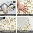 thumbnail image 3 of Pofeuu Cartoon Corgi Print Flannel Doormats Rug16"x24"Rug Washable Doormats Indoor Outdoor Rugs for Layered Front Door Mats, Porch, Kitchen, Entryway, 3 of 7