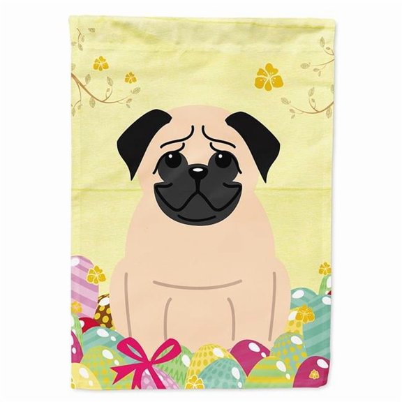 Caroline's Treasures BB6008GF Easter Eggs Pug Fawn Flag Garden Size , Small, multicolor