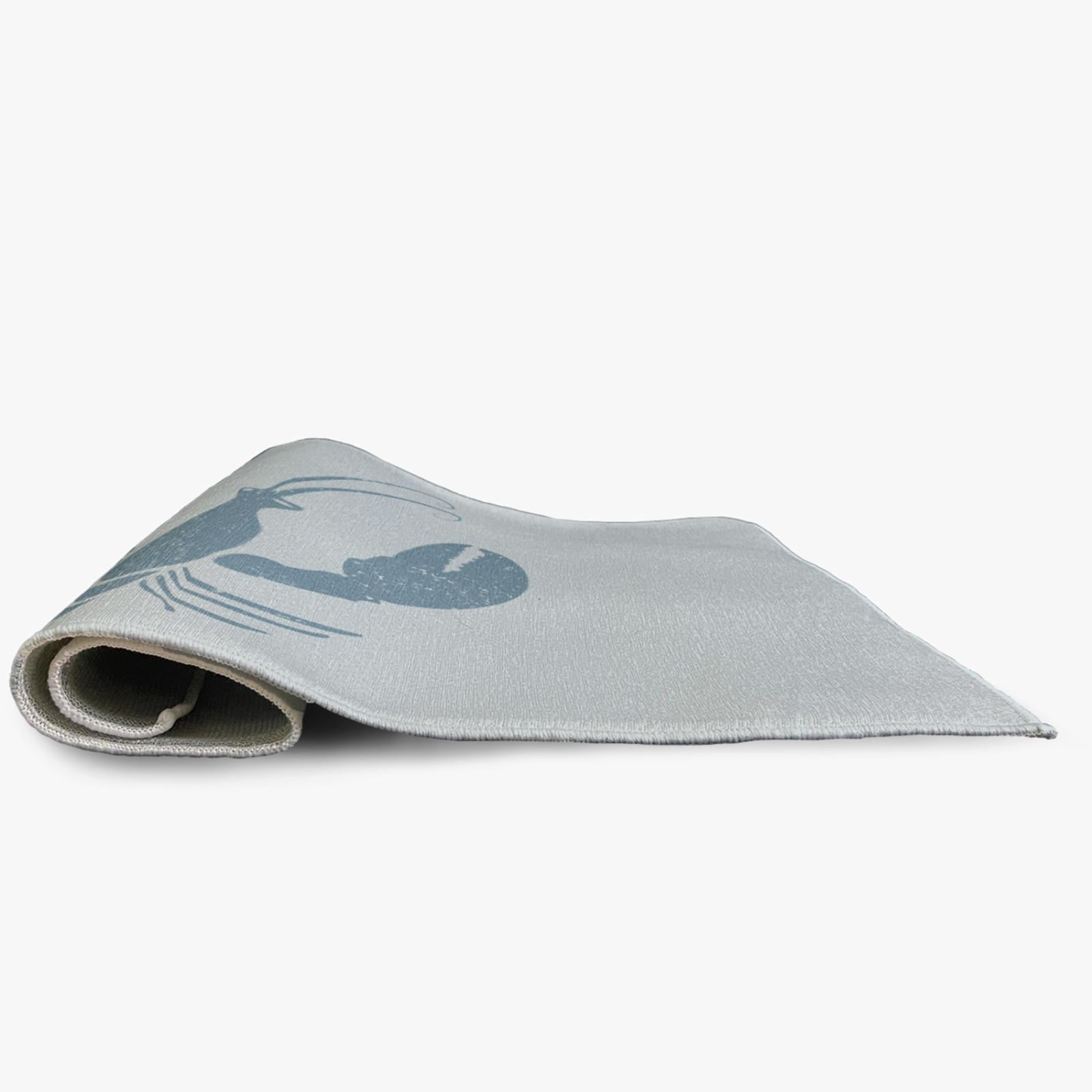 E by Design Lobster Nautical Indoor/Outdoor Rug - Dusty Smoke - 2 x 3 ft.