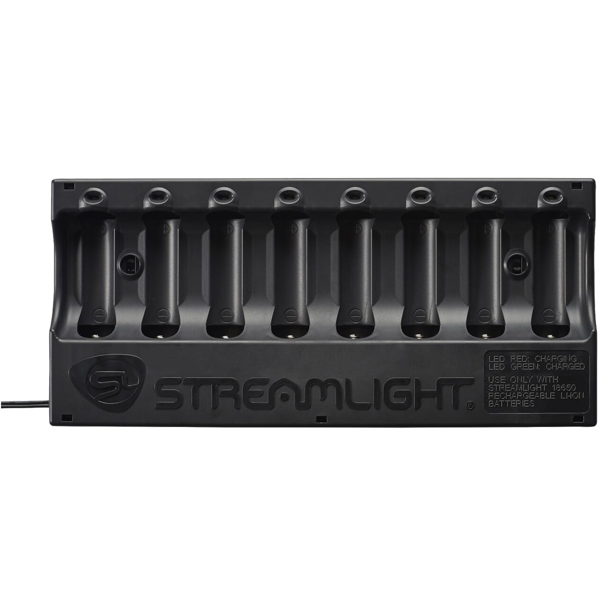 Streamlight Li-Ion Battery Pack 8-unit Bank Charger, (8) SL-B26 Battery Packs Included - Black