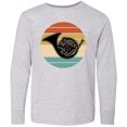 thumbnail image 3 of Inktastic French Horn Retro Music Sunset Long Sleeve Youth T-Shirt, 3 of 5