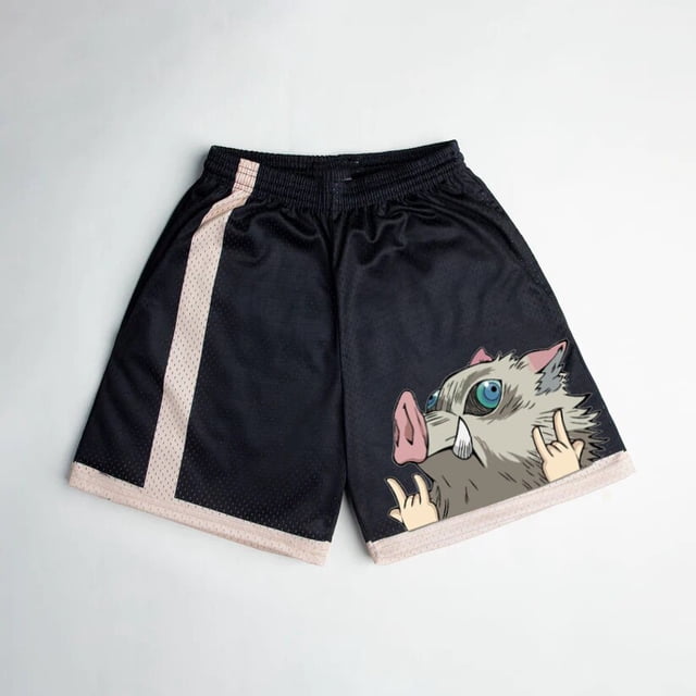 Pantalones cortos de Anime Harajuku para hombres, bañadores de playa, estilo Simple, fruta del diablo, estampado 3D Fivean unisex