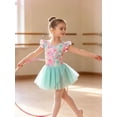 thumbnail image 7 of Lanbubble Girls Ballet Leotards Ruffle Sleeve Toddler Ballerina Dance Dress with Shiny Tutu Skirt 3-7 Years, 7 of 7
