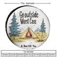 thumbnail image 2 of Go Outside Worst Case A Bear Kill You Camper Spare Tire Cover Forest Decorative Weatherproof Universal Wheel Protectors Universal Fit for Trailer SUV Truck Camper Travel Trailer 15inch, 2 of 8