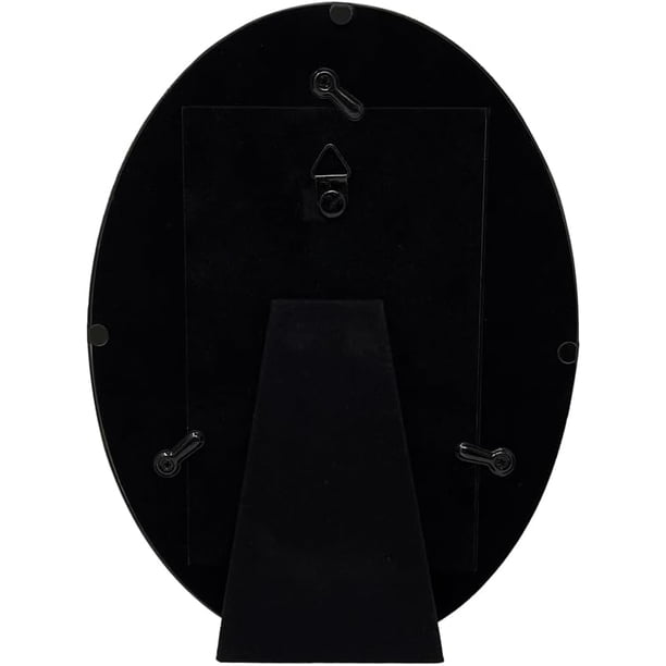Isaac Jacobs 6x8 (Matted 3.5x5.5) Black Oval Metal Picture Frame