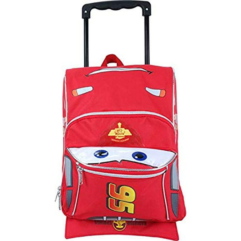 Pixar Cars Toddler 12" Rolling Lightning McQueen backpack 35 YRS