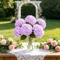 thumbnail image 6 of Vibrant Real Touch Artificial Hydrangea Flowers, Lifelike Faux Hydrangea Blooms Stems, DIY Floral Supplies for Home Decor, Wedding Arch, Bridal Bouquet, Party Arrangement & Craft Projects, Purple, 6 of 7
