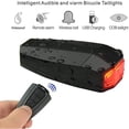 thumbnail image 3 of Luz trasera inteligente para bicicleta recargable por USB con alarma inalámbrica y control remoto para andar en bicicleta de montaña o de carretera de forma segura, 3 of 8