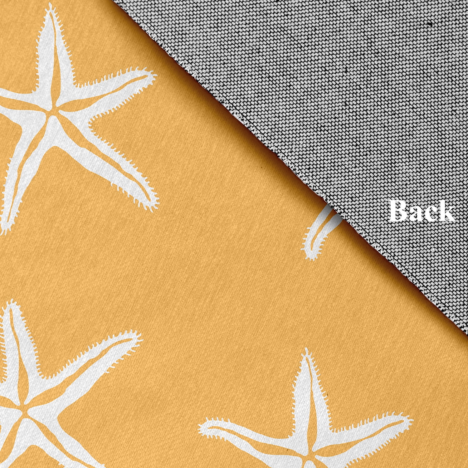 4' x 6' Simply Daisy Starfish Beach Style Chenille Area Rug, Egg Yolk Yellow