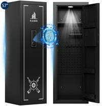 KAER 10-12 Gun Safe, Fingerprint Gun Safe for Rifle and Pistol, Quick Access Biometric Gun Cabinet with Removable Shelf and Rifle Rack Unassembled