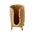 thumbnail image 2 of Fiocias Bathroom Cup Holder Mouthwash Cup Dispenser for Restroom Lavatory Countertop brown, 2 of 9