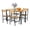 Dark oak, variant on Studyset 63" x 27.5" Dining Table with 4 Chairs, Oval Kitchen Table and Chairs for 4, Modern Kitchen Table Set for Dinner Room, Kitchen