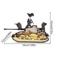 thumbnail image 3 of AZXY 4th of July Decor, Patriotic Tank Wooden Sign with Soldiers & American Flag, Layered Veteran Tribute Art for Independence Day & Memorial Day Home Display, 3 of 6