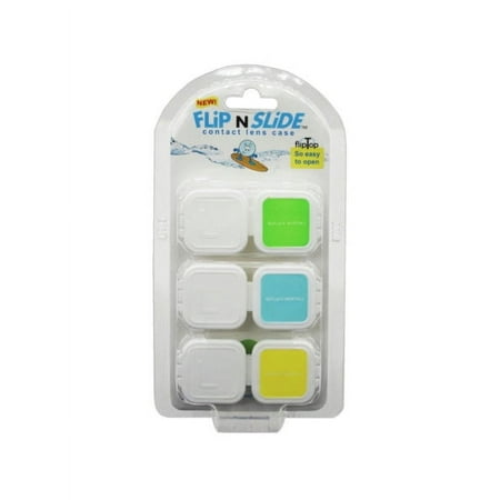 Flip N Slide 3 Pack Flip Top Contact Lens Cases