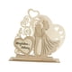 thumbnail image 3 of Centro de mesa de madera, decoración de mesa para San Valentín, rústico hecho a mano. Estilo A, 3 of 6