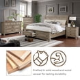 thumbnail image 5 of FOA Frigga Transitional 3-Piece Gray Wood Bedroom Set - Cal King + 2 Nightstands, 5 of 9