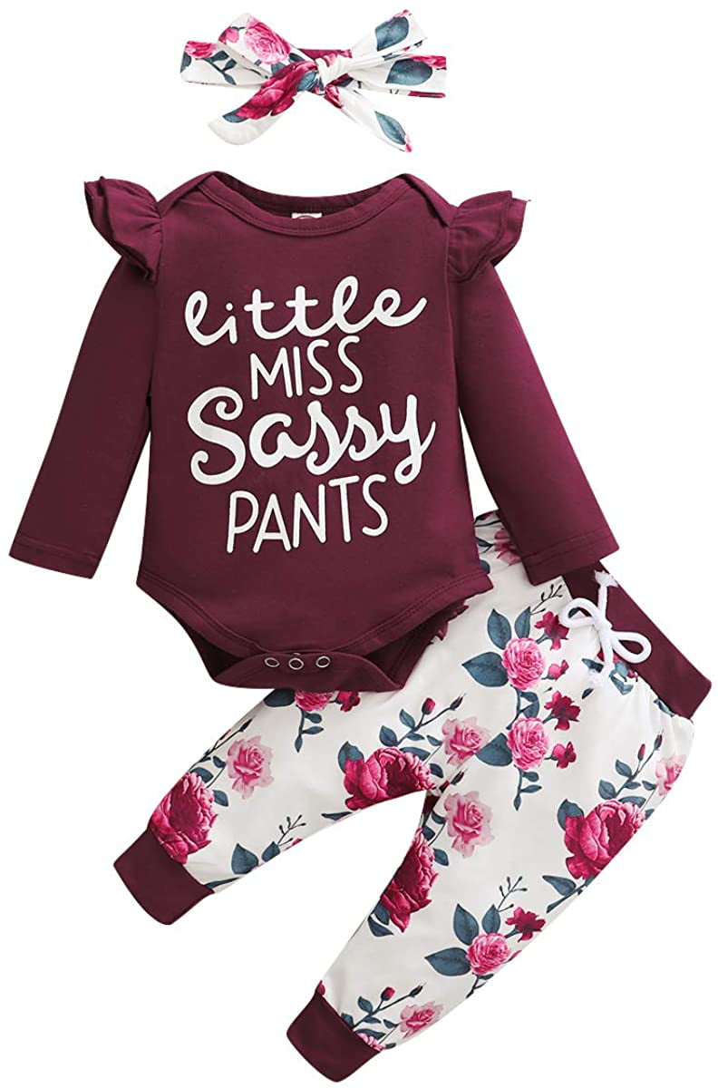 Newborn Baby Boys Girls Tie-Dye Ruffle Romper Pants+Headbands Outfit Set Clothes