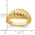 thumbnail image 5 of Avariah 14k Yellow Gold Polished Shrimp Dome Ring - Ring Size 7.0, 5 of 8