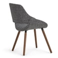 thumbnail image 4 of Simpli Home Malden / Draper 7 Pc Dining Set with 6 Upholstered Bentwood Dining Chairs & 66 in Wide Table, 4 of 8