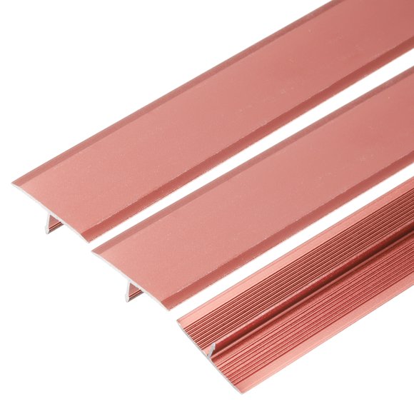 Uxcell 3 Pcs Aluminum T Molding Floor Transition Strip for Laminate Flooring (0.8"x3 Ft, Red)