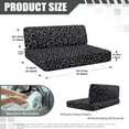 thumbnail image 7 of XYZCANDO Leopard RV Dinette Cushions Comfortable RV Decor Washable Sofa Covers for 2 Cushion Couch Stretchable 2 Seat Sofa Cover Universal Loveseat Sofa Chair Cover Furniture Protector Black, 7 of 7