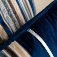 thumbnail image 4 of 1PC Striped Patchwork Velvet Pillowcase (Blue , 16x16 inch), 4 of 5