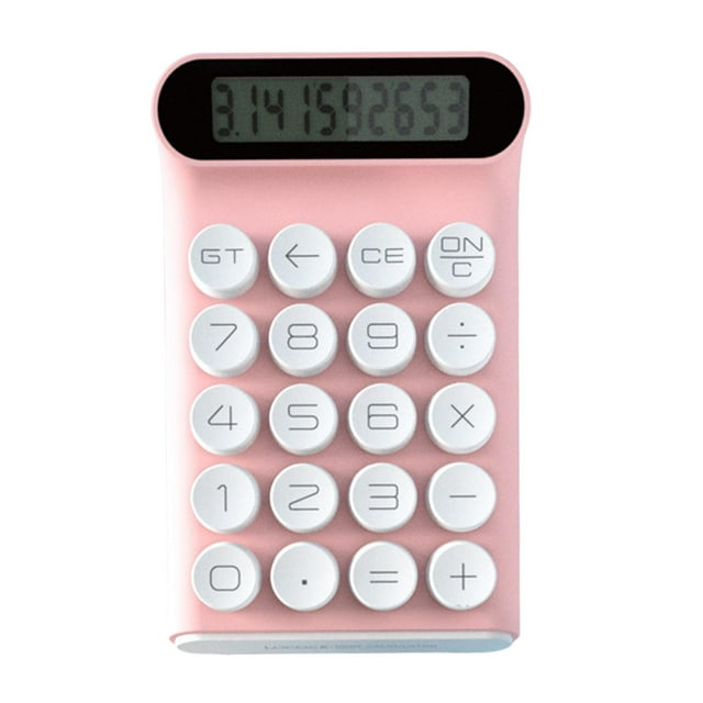 Calculator Shutdown Protable Core Button Long Battery Life Scientific Fast Large Function Crisp Mechanical for Home Students pink
