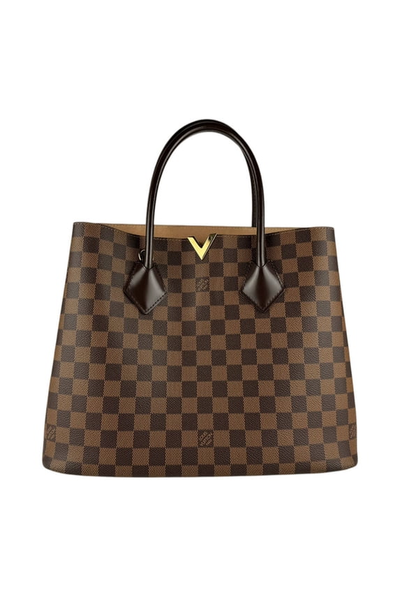 Pre-Owned Louis Vuitton LOUIS VUITTON Damier Kensington Handbag, Canvas, Brown Gold, Women's,...