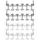 thumbnail image 1 of 4pcs Pegar Board Destornilladores Herramientas manuales Organizadores Taller Ratería de almacenamiento de llave de conflicto, 1 of 1